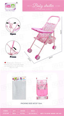 (Pink) Baby stroller + dining board