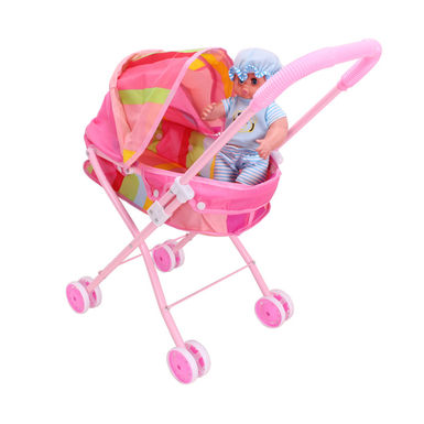 12 dolls + baby sunshade trolley (iron)