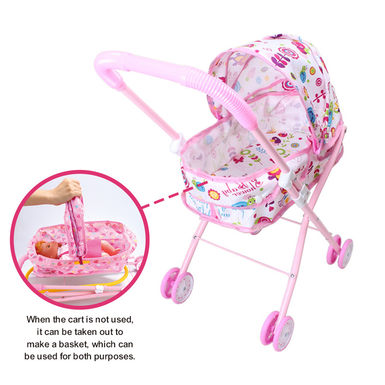 Two-in-one stroller + hand basket (iron)