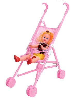 Baby stroller +16 dolls (plastic)