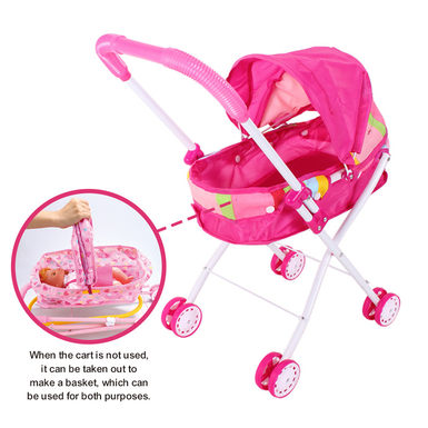 Two-in-one stroller + hand basket (iron)