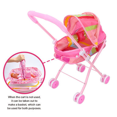 Two-in-one stroller + hand basket (iron)