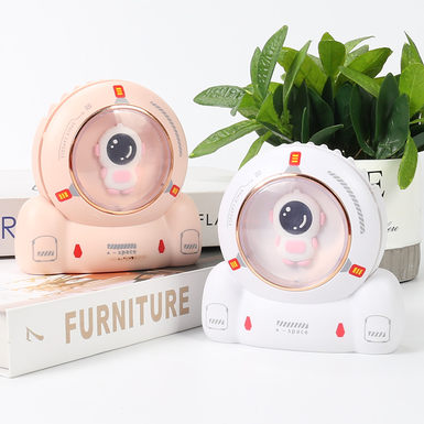 Astronaut square hanging neck charging fan electric fan toy