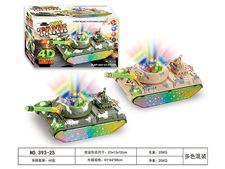 电动灯光音乐万向旋转坦克 电动玩具