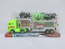 惯性双层车载牛+树+恐龙 惯性玩具