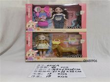 9寸休闲小女孩配梳.镜.手提包.小提琴；配手提包.无鞍骏马