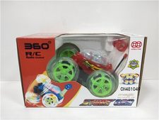 音乐特技闪光360度旋转翻斗车，4通40频率/红、蓝，绿