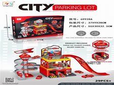 拼装消防停车场（3只合金车）