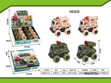 惯性军事车子(12pcs)