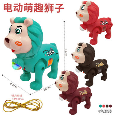 Large lighting, music, cartoon electric lion
