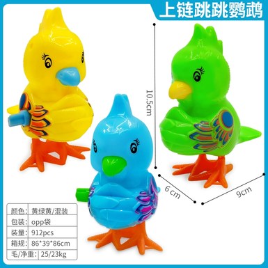 Clockwork, jumping parrot