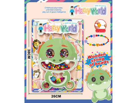 Long-win puzzle assembly 12 zodiac wooden beaded toy-dragon