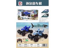 四通鲨鱼灯光音乐遥控车