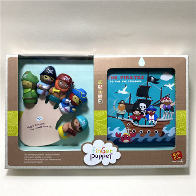 Pirate finger doll + story bath book doll toy