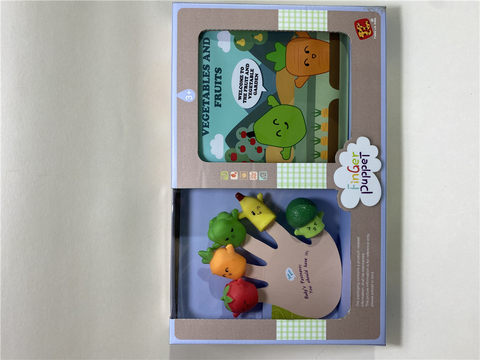 Fruit finger doll + story bath book doll toy