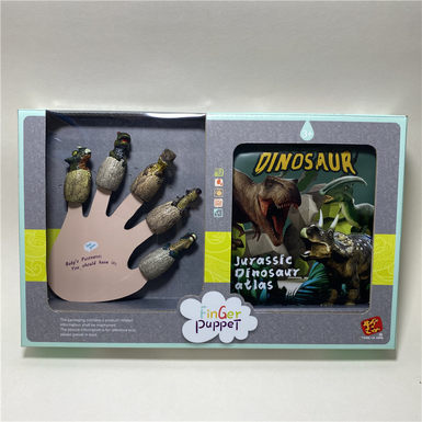 Dinosaur egg finger doll + story bath book doll toy