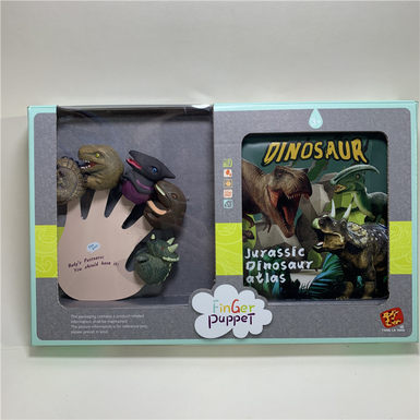 Dinosaur egg finger doll + story bath book doll toy