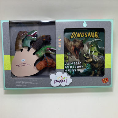 Dinosaur finger doll + story bath book doll toy