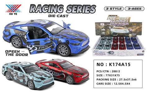 1:32 Alloy Mustang Car Model Opening Power (12 pcs)