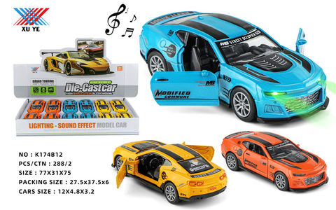 1:32 return force alloy car bumblebee racing car open the door return force light music (12 only)