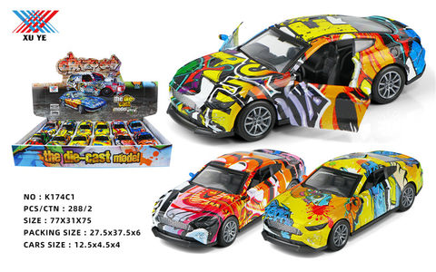 1:32 Alloy Mustang Car Model Opening Power (12 pcs)