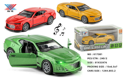1:32 return force alloy car bumblebee open the door return force light and music (1 pack)