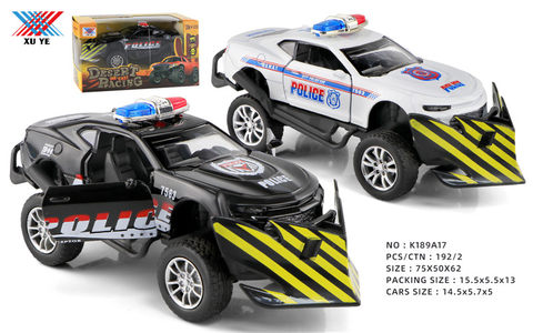 1:32 alloy police vehicle refitted chariot return door return force toy (1 pack)