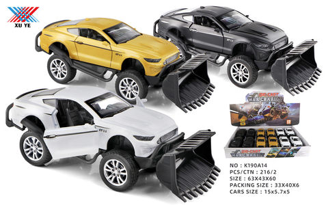 1:32 Alloy car Mustang modified back to open the door (12 packs)