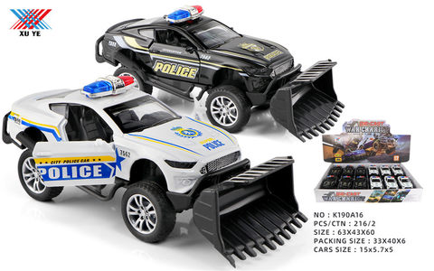 1:32 Alloy car Mustang police car modified force to open the door (12 packs)
