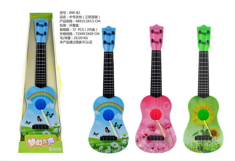 Simulated medium guitar, ukulele, musical instruments, toys, music toys