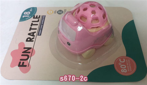 Baby teether rattle cartoon cart baby toy