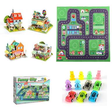 3D jigsaw puzzle-street view map toy