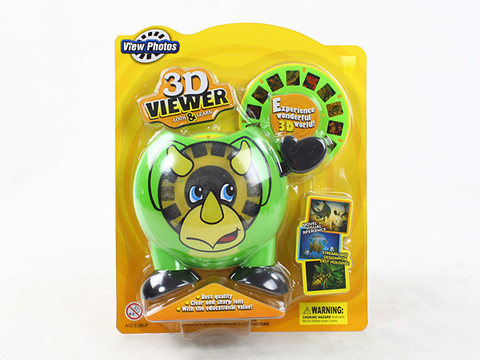 3D two-disc cartoon animal viewing machine