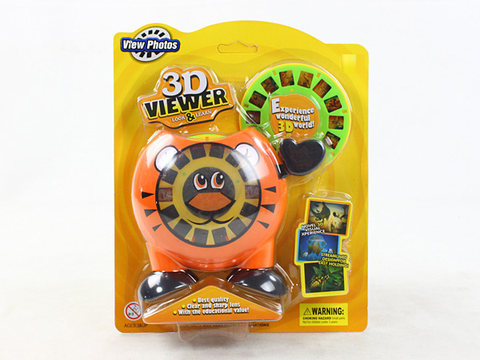 3D two-disc cartoon animal viewing machine