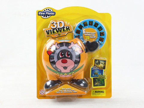 3D two-disc cartoon animal viewing machine