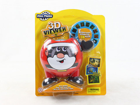 3D two-disc cartoon animal viewing machine