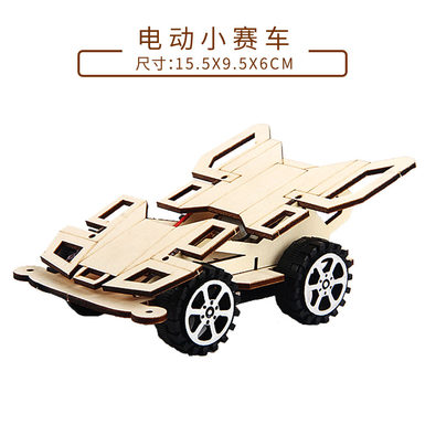 DIY wooden hand-assembled Electric Racing Primary School Physics Science experiment Teaching aids