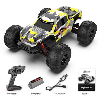 1:10 Remote Control High-Speed Bigfoot Truck 45km/h Typhoon Fluorescent Yellow