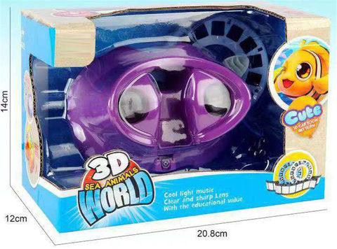 3D elliptical undersea animal viewer educational toys + light music
