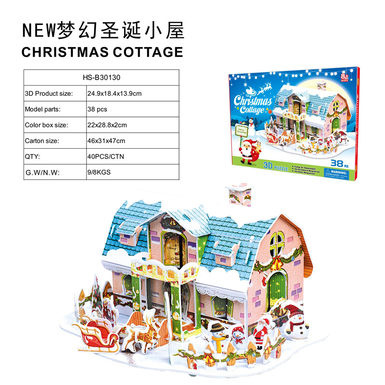 3D jigsaw puzzle NEW fantasy Christmas cabin 38 pcs educational toys