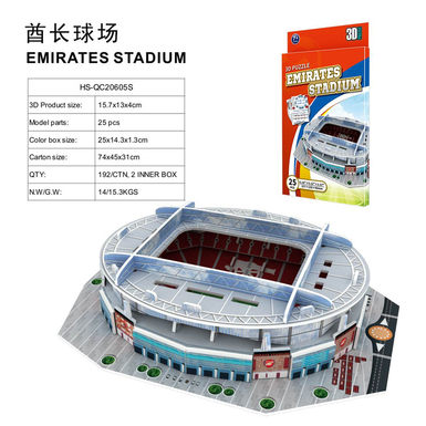 3D jigsaw puzzle Emirates Stadium 25 pcs Educational Toy