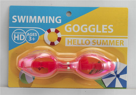Teenagers' swimming goggles (suction board) PS lenses, TPE with four colors mixed (blue, green, red, purple)