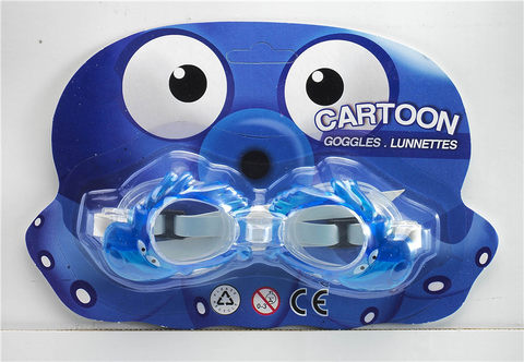 Cartoon octopus swimming goggles (suction version) PS lenses, rubber tape