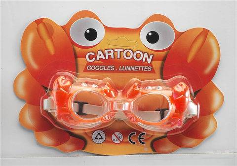 Cartoon crab goggles (suction version) PS lenses, rubber tape