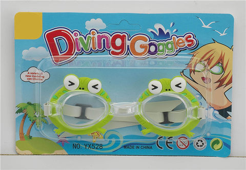 Cartoon frog goggles (Chinese and English suction version) PS lenses, rubber tape