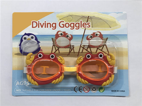 Cartoon crab goggles (English suction version) PS lenses, rubber tape
