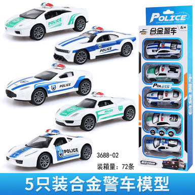 1:50 alloy pullback police car alloy toy