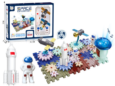 Space Series-Space Station Space Gear Building blocks Science Education (Electric, Music, Lighting) 50PCS