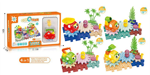 Engineering gear building block science and education (manual, four mixed)