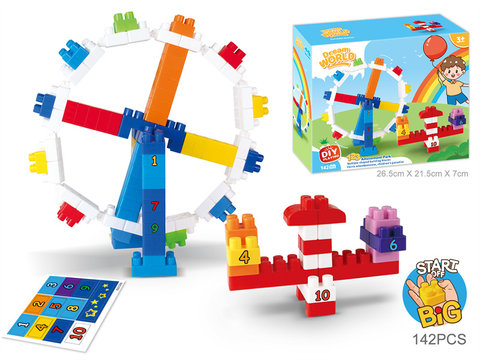 Castle amusement park digital assembly building blocks children's desktop cascading fun educational toys are GCC (115PCS)